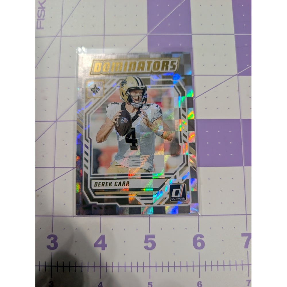 2023 Panini Donruss Dominators Derek Carr Silver Holo Laser New Orleans Saints